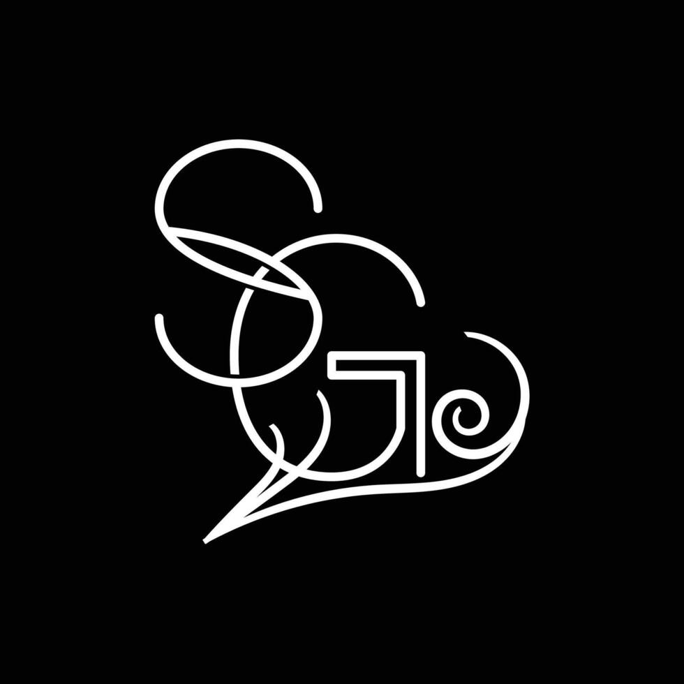 Initial letter SG logo design vector