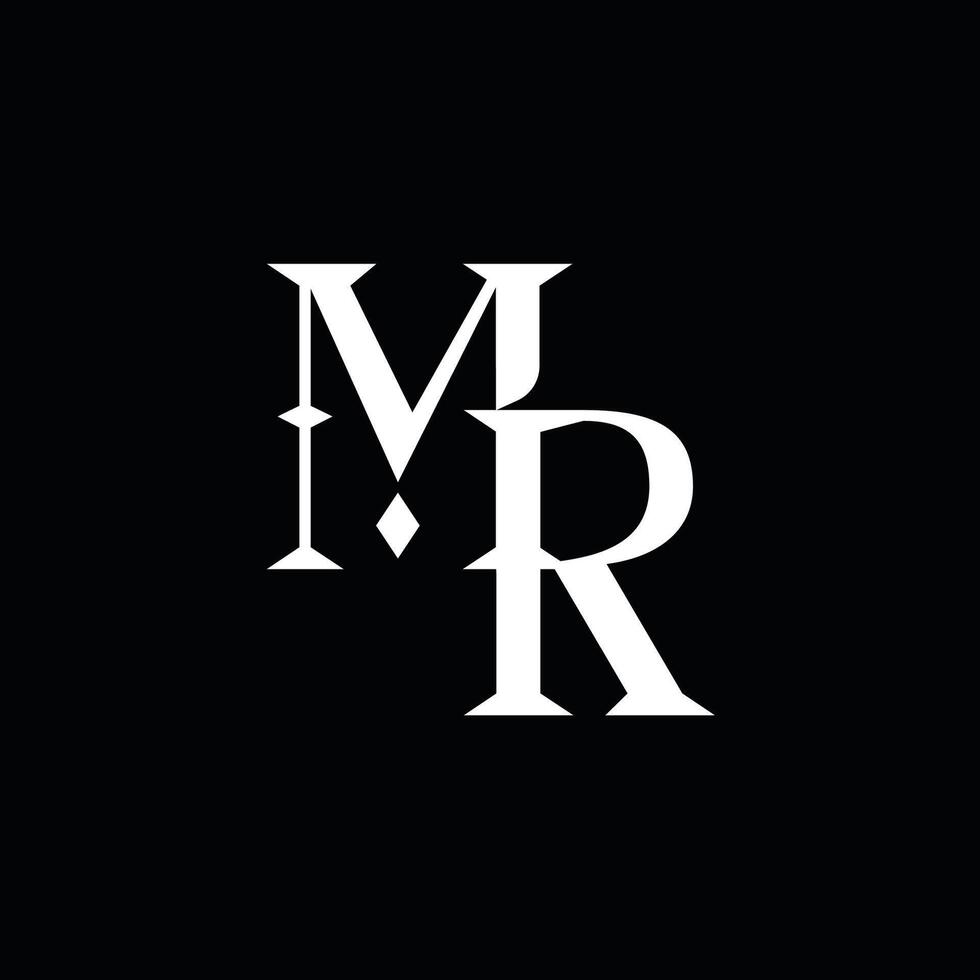 Initial letter MR logo design vector