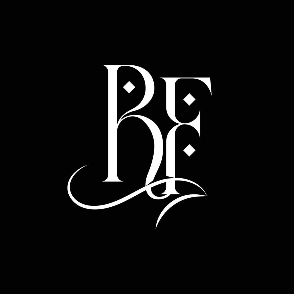 Initial letter RF logo vector