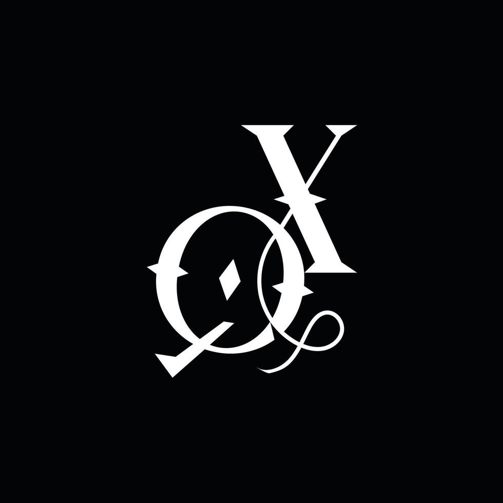 Initial letter QXlogo design vector