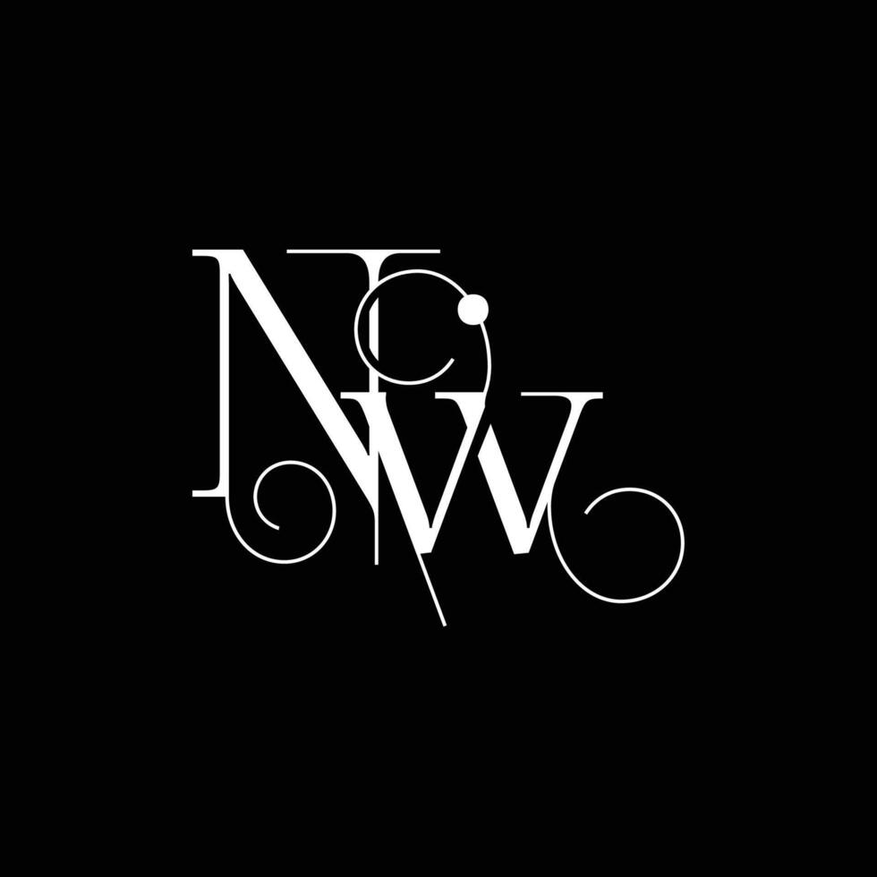 Initial letter logo design Nw vector