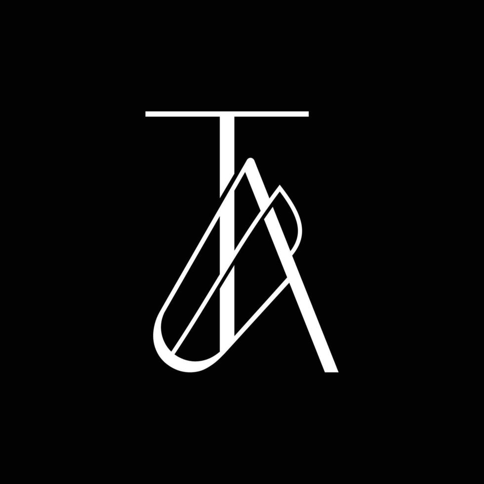 Initial letter TA logo vector
