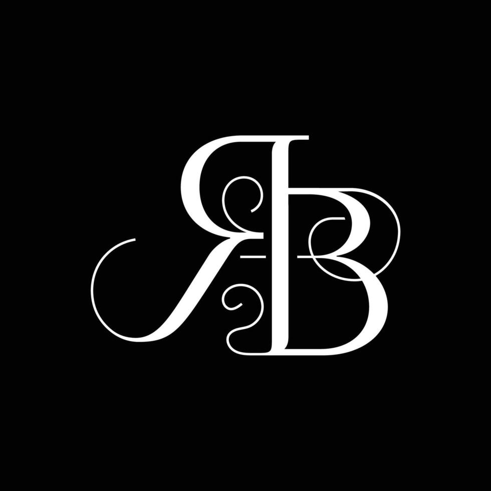 Initial letter logo design RB vector