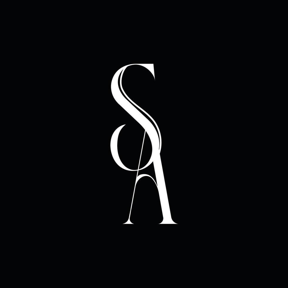 Initial letter SA logo vector