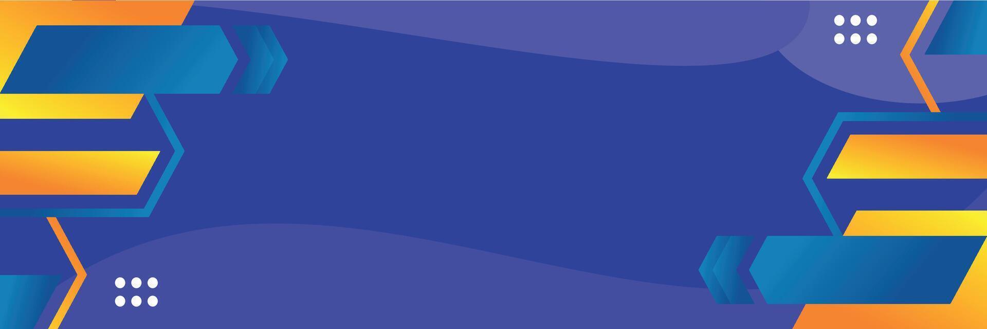 a blue and orange background with a square shape vector
