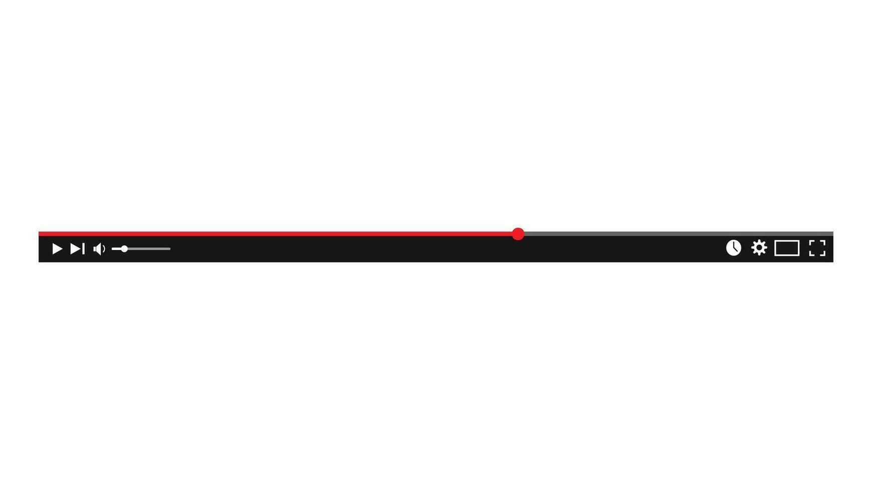 player control bar. vector