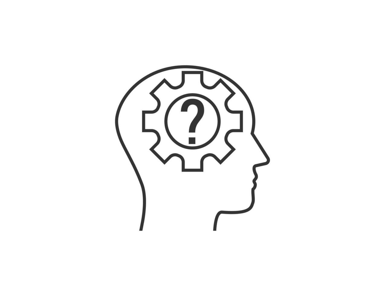 Criticism, choice head icon. vector