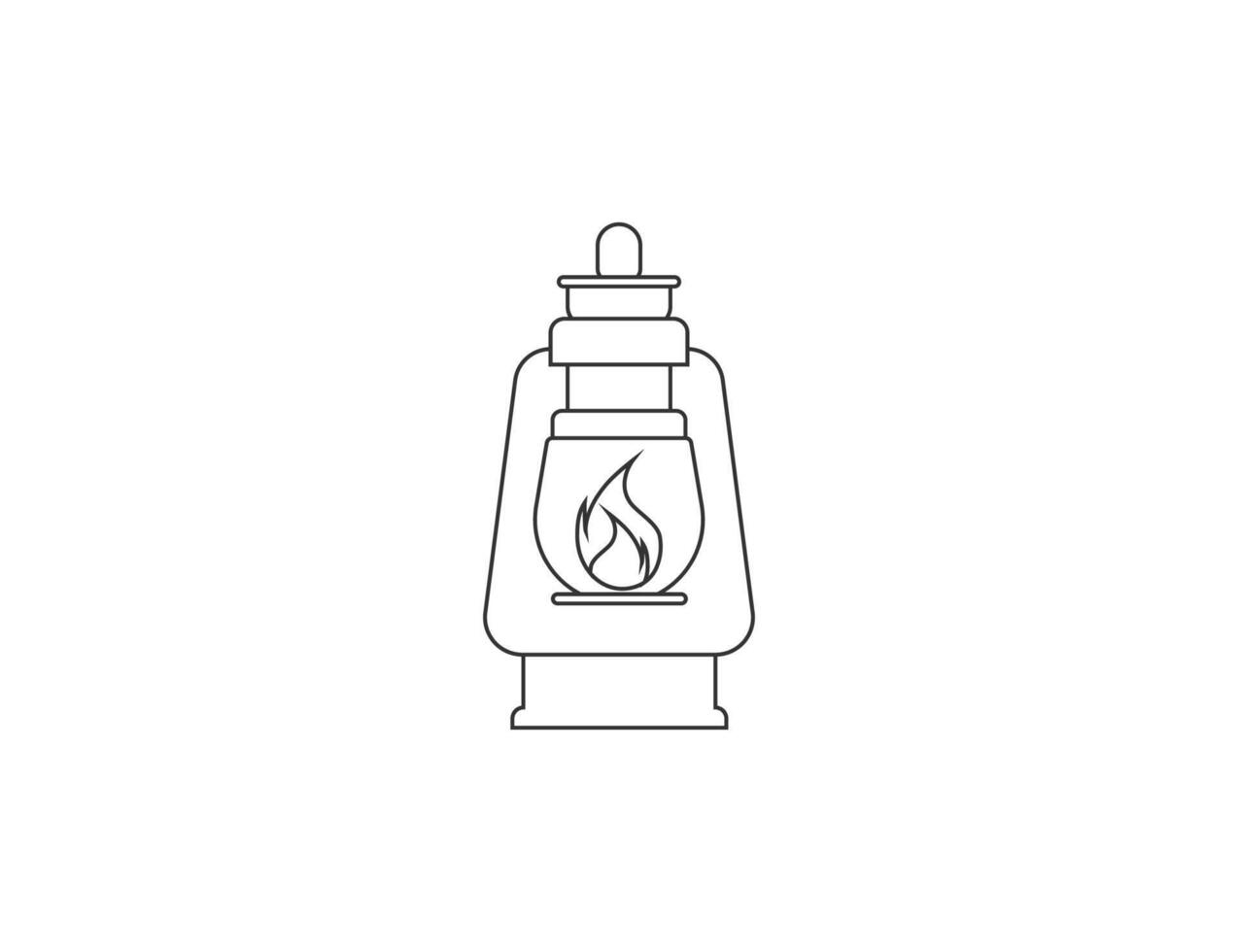 Light, oil lamp icon. vector