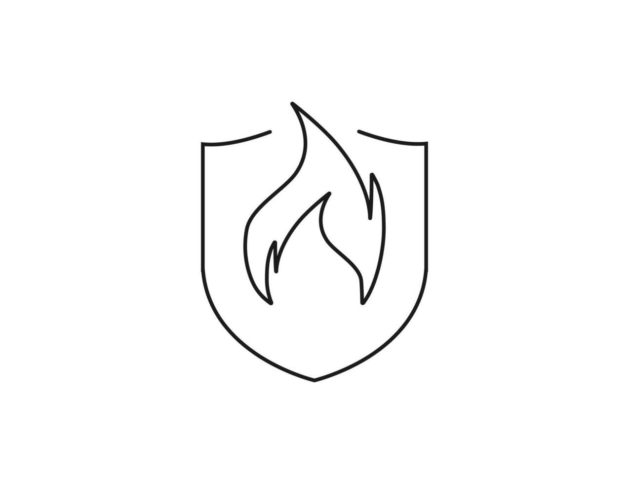 No fire allowed, fireproof line icon. vector