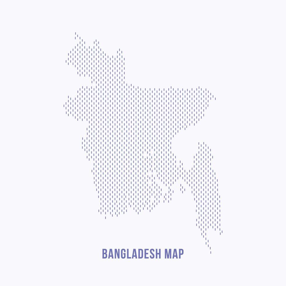 Bangladesh Map Design. Bangladesh map background with vertical dash pattern. Futuristic BD map shape background for presentation, background, and website. vector