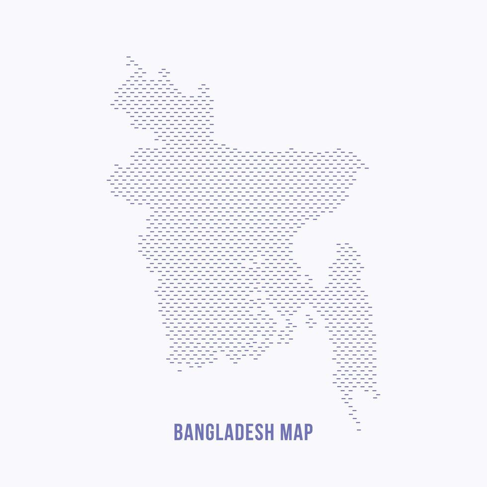 Bangladesh Map Design. Bangladesh map background with horizontal dash pattern. Futuristic BD map shape background for presentation, background, and website. vector