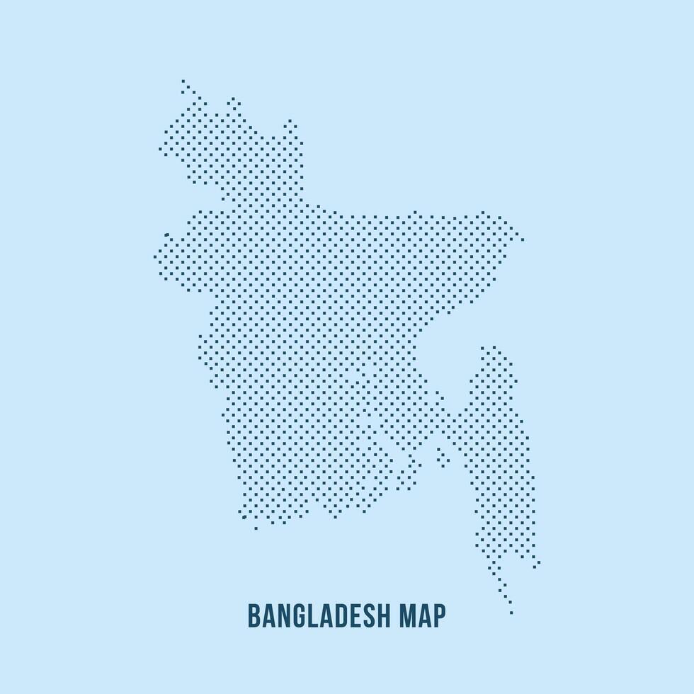 Bangladesh Map Design. Bangladesh map background with dot Squrare pattern. Futuristic BD map shape background for presentation, background, and website. vector