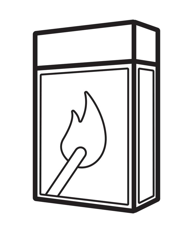 Stylish Matchbox Design for Fire Starting vector