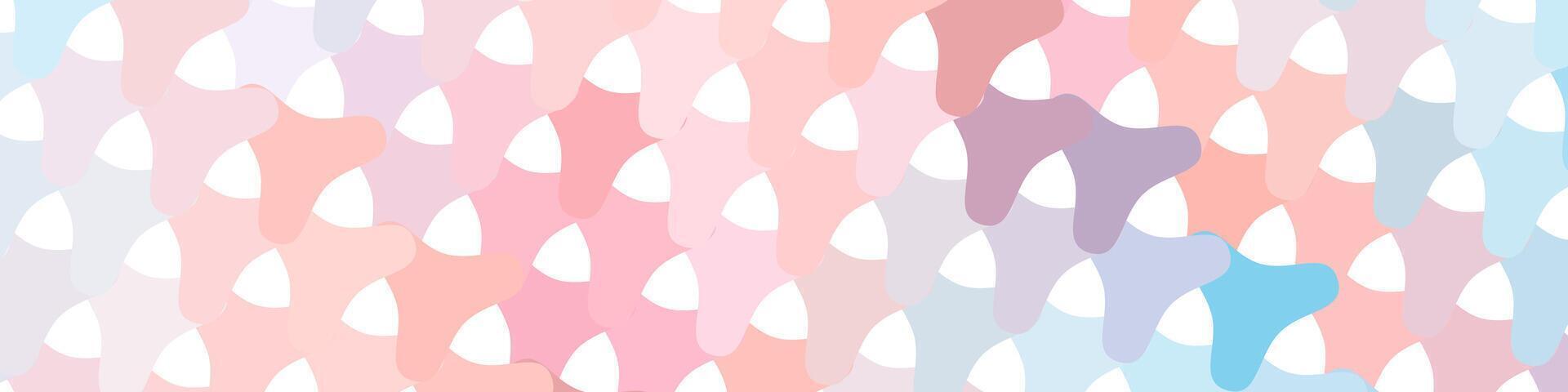 Geometric horizontal background. Nice pastel colors geometric shapes banner, poster, flyer, brochure, cover. Modern abstract texture. vector