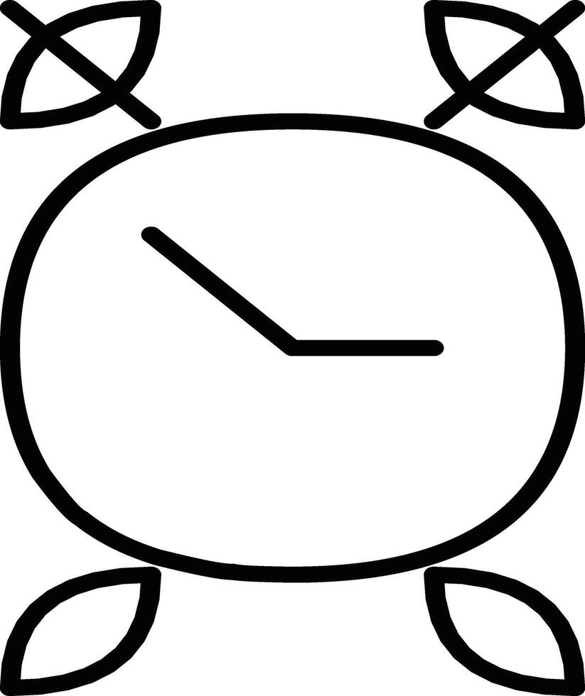 Minimalist Black and White Clock Icon With Circular Design vector