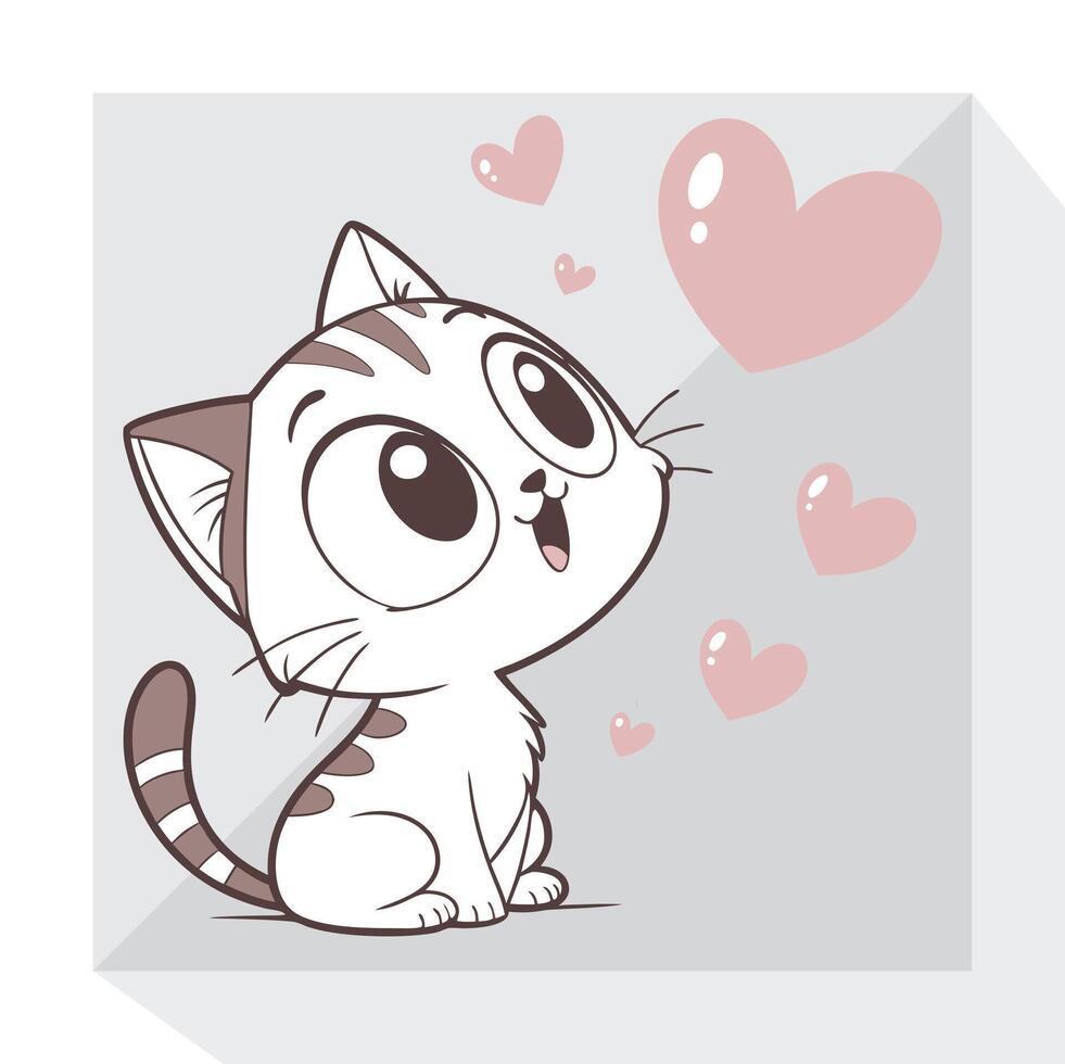 Charming Cat Illustration Perfect for Pet Lovers vector