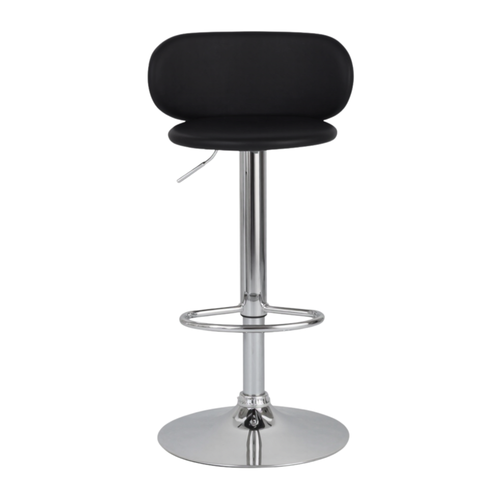 A modern bar stool with a sleek design. png