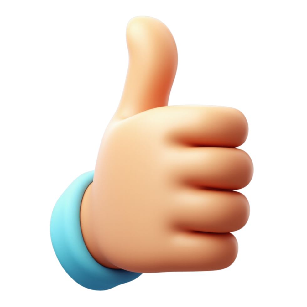 A hand giving a thumbs up gesture. png