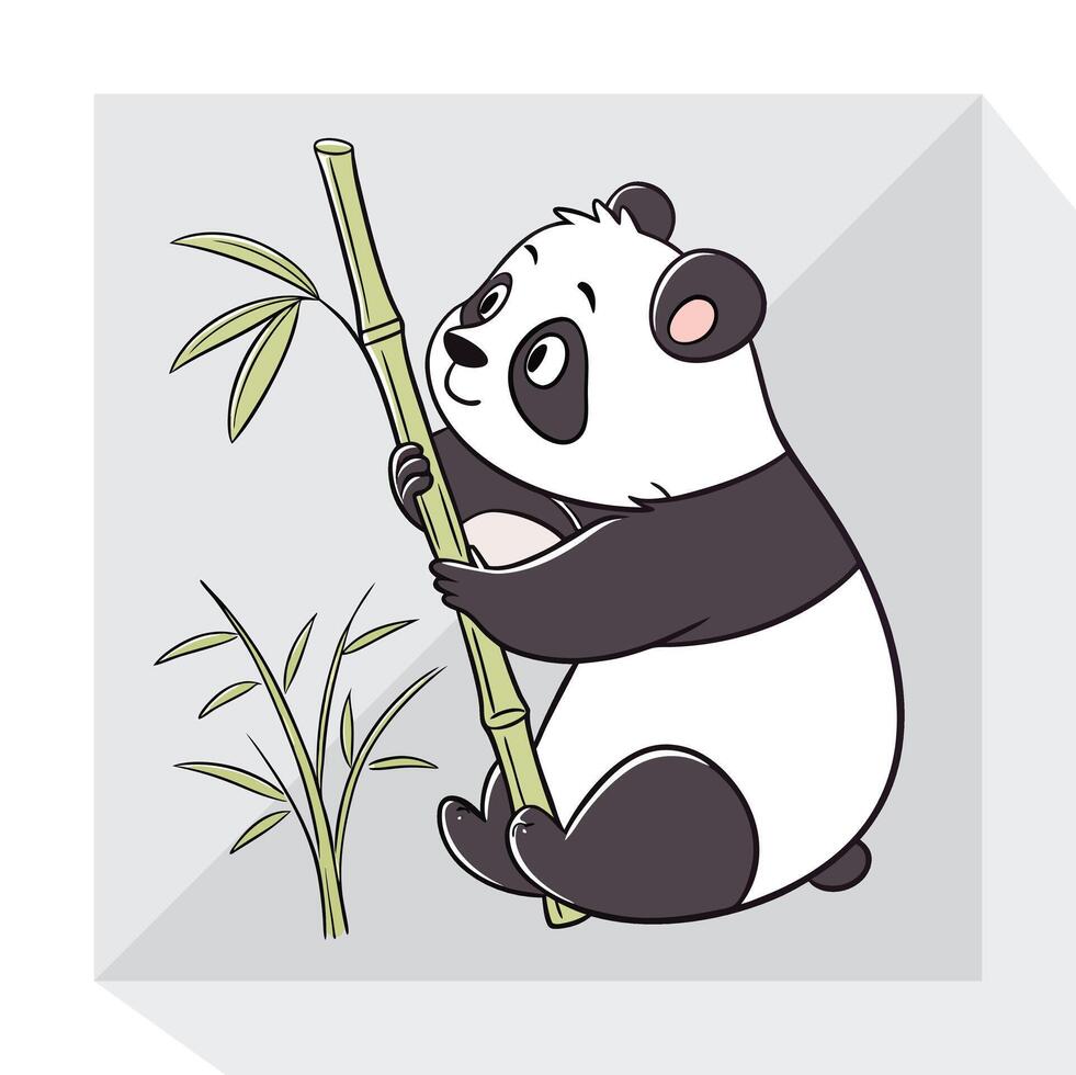 Adorable Panda Illustration vector