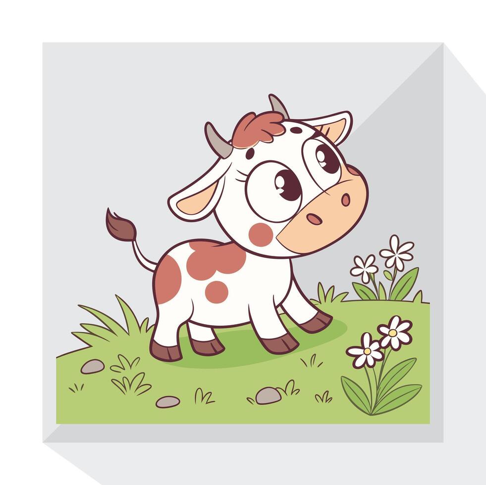 Cartoon Cow animal vector