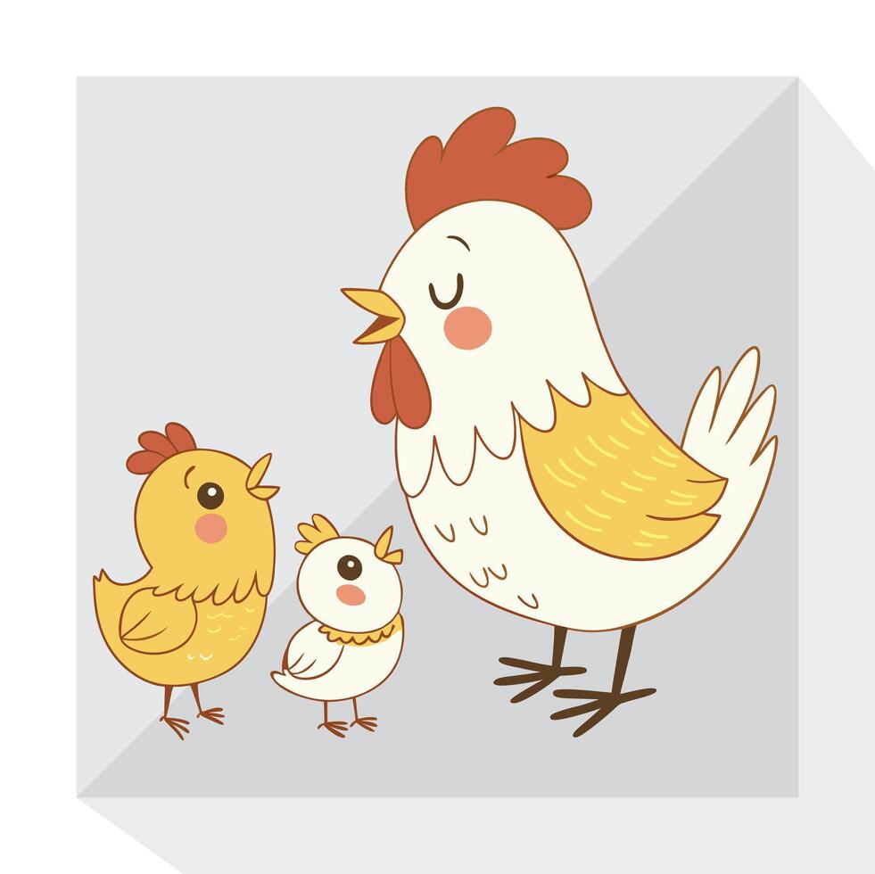 Charming Chicken Illustration vector
