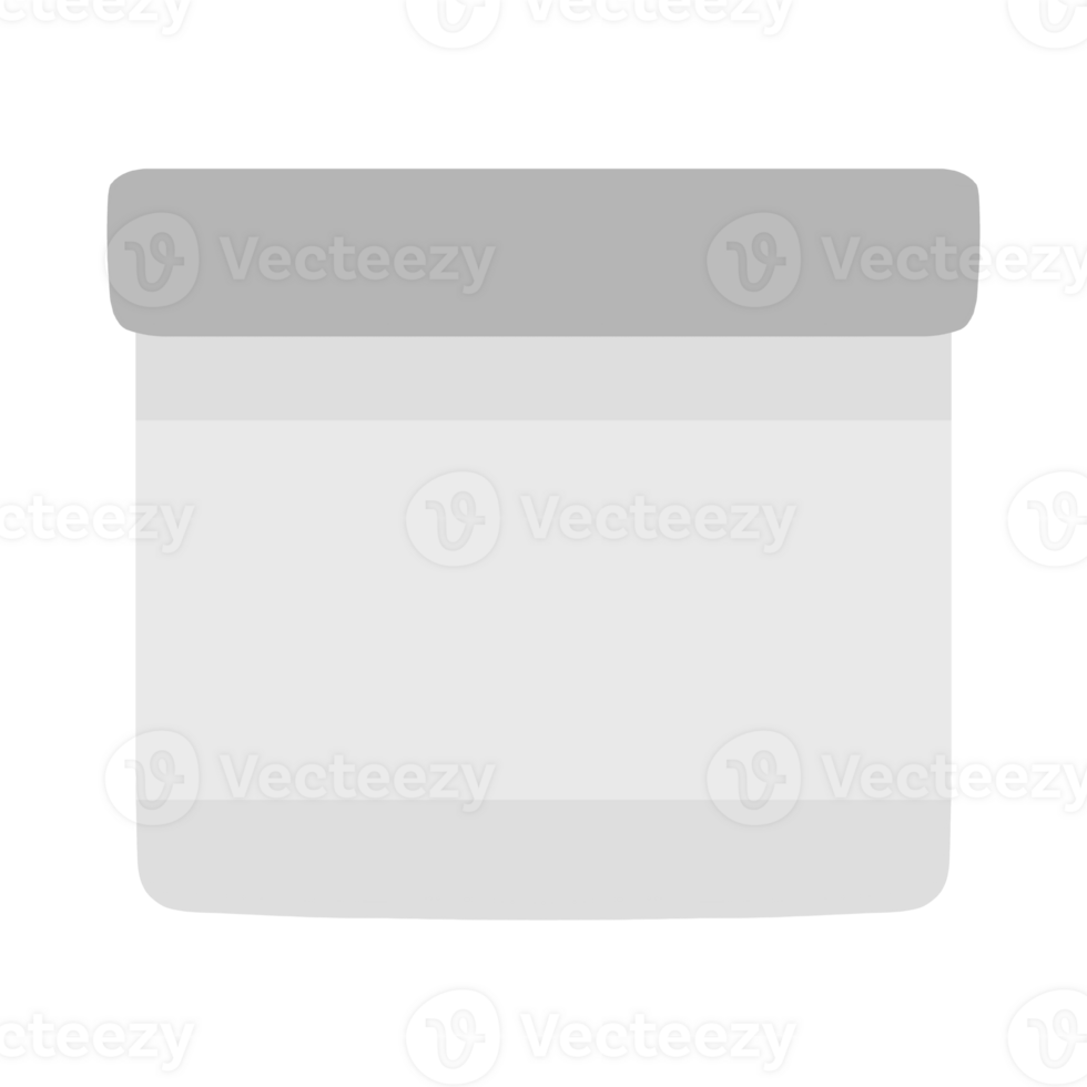 Cream jar with lid on transparent background png