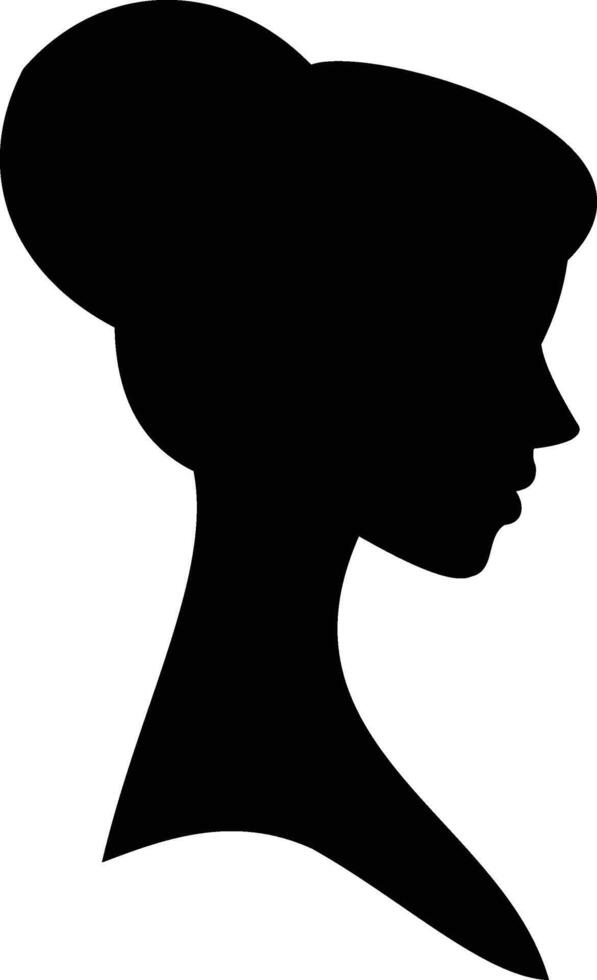 Woman face head logo silhouette icons vector