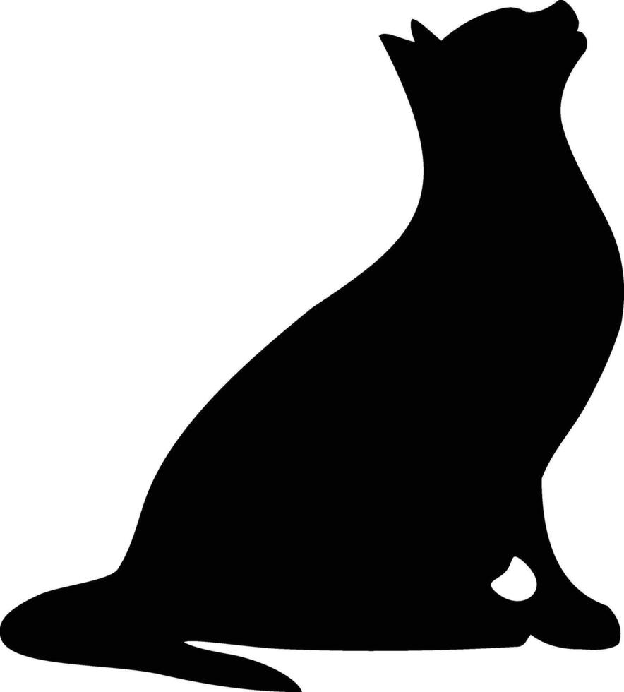 Black cat silhouette vector