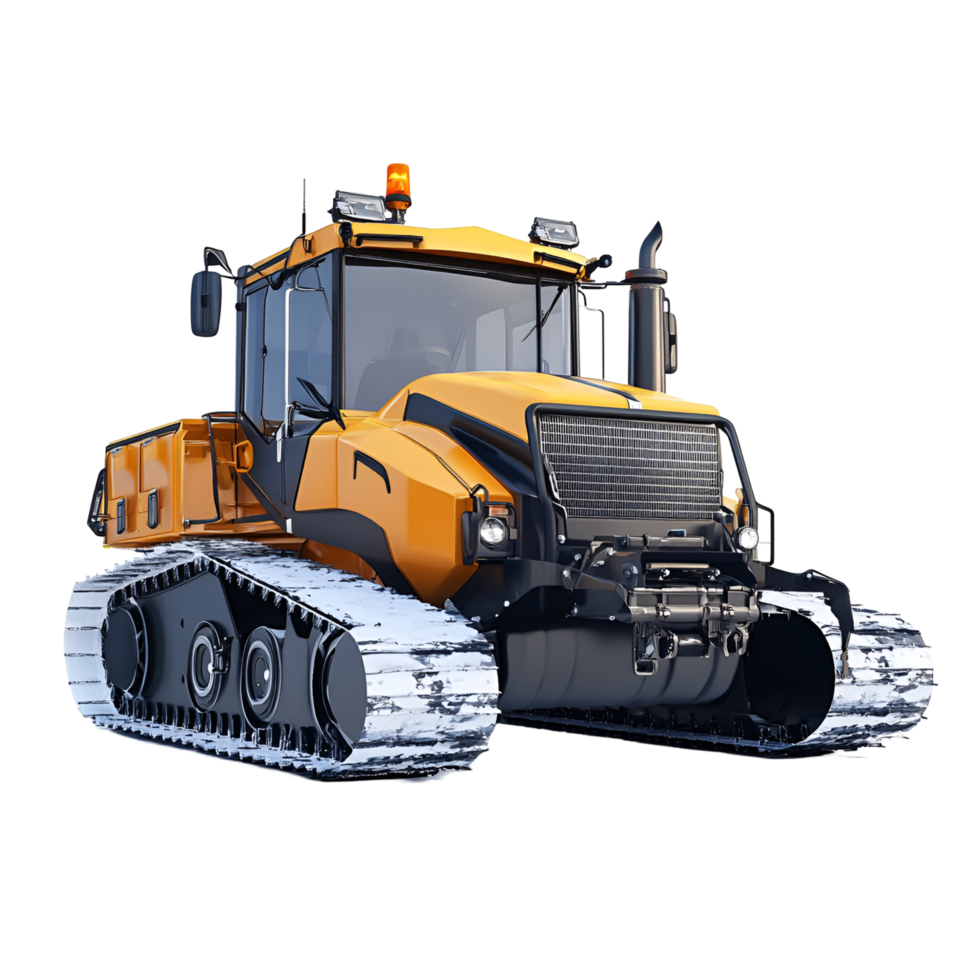 a large yellow bulldozer on transparent background png