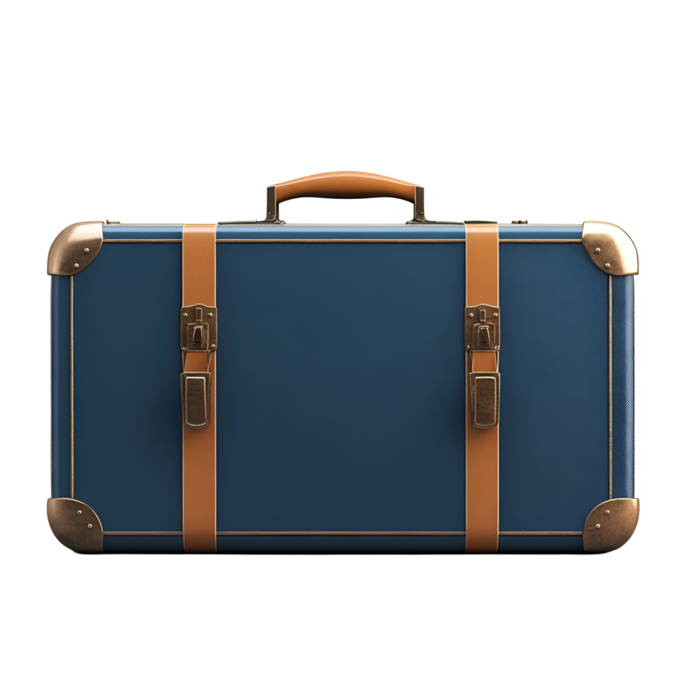 blue suitcase on transparent background png