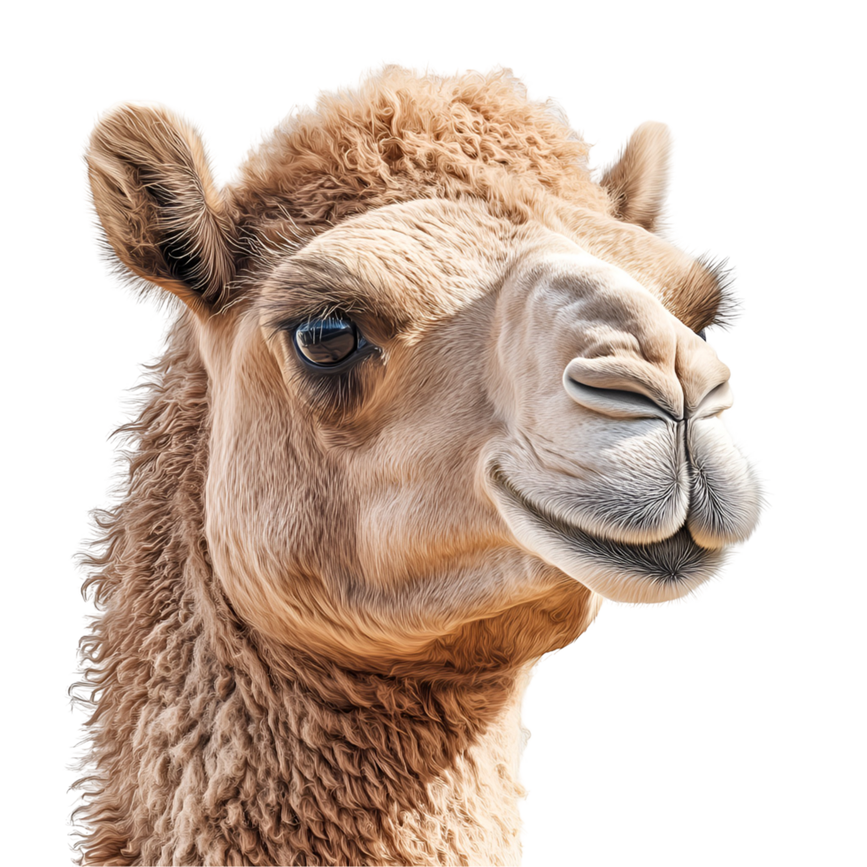 a camel is standing in front of transparent background png