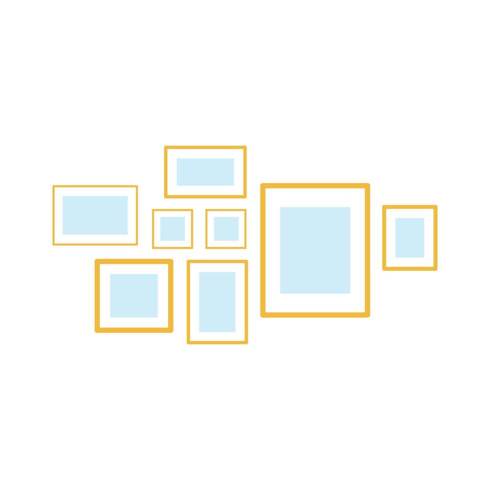 Colorful Illustration of Composition of the Frames Isolated on White Background vector
