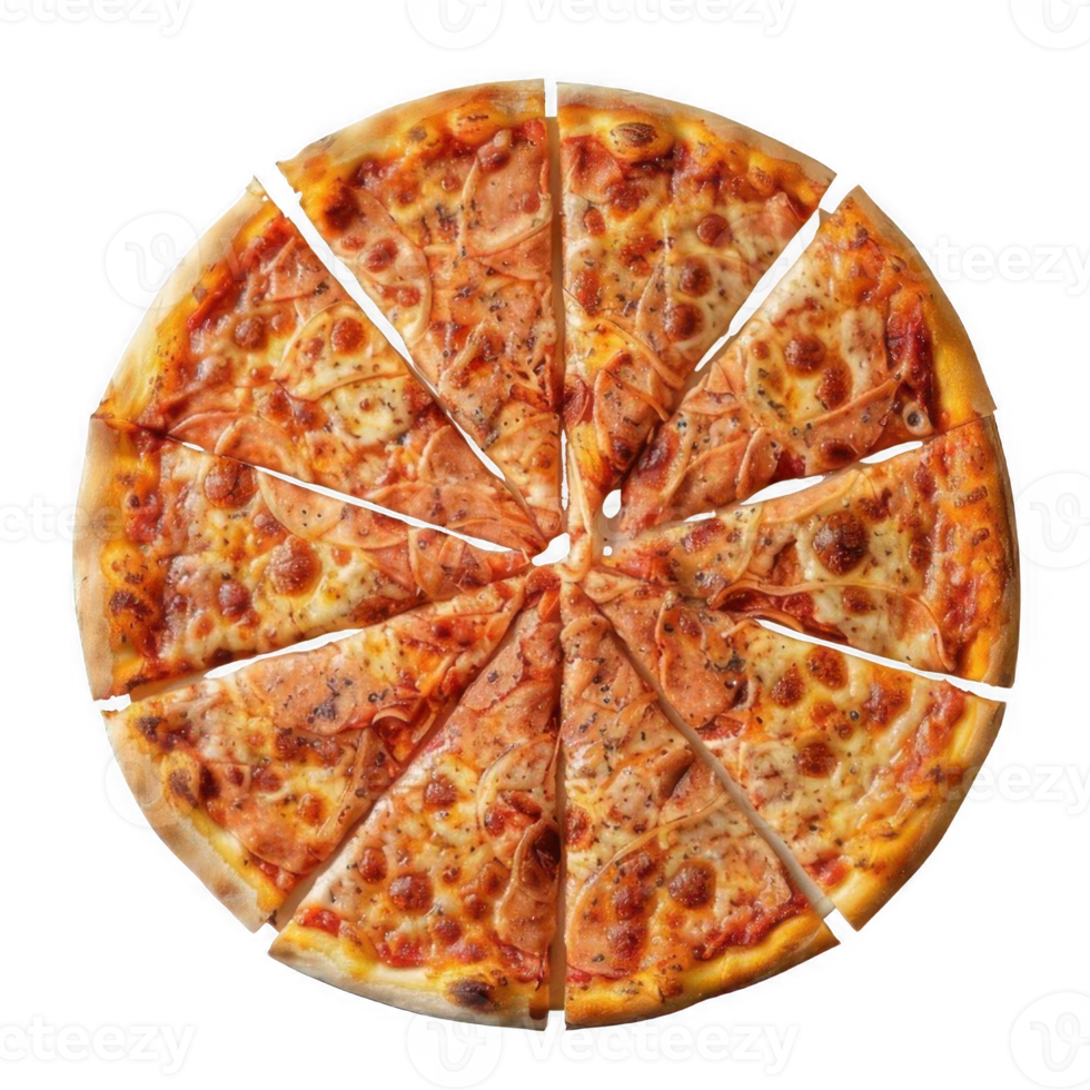 Pepperoni pizza slice. Design element png