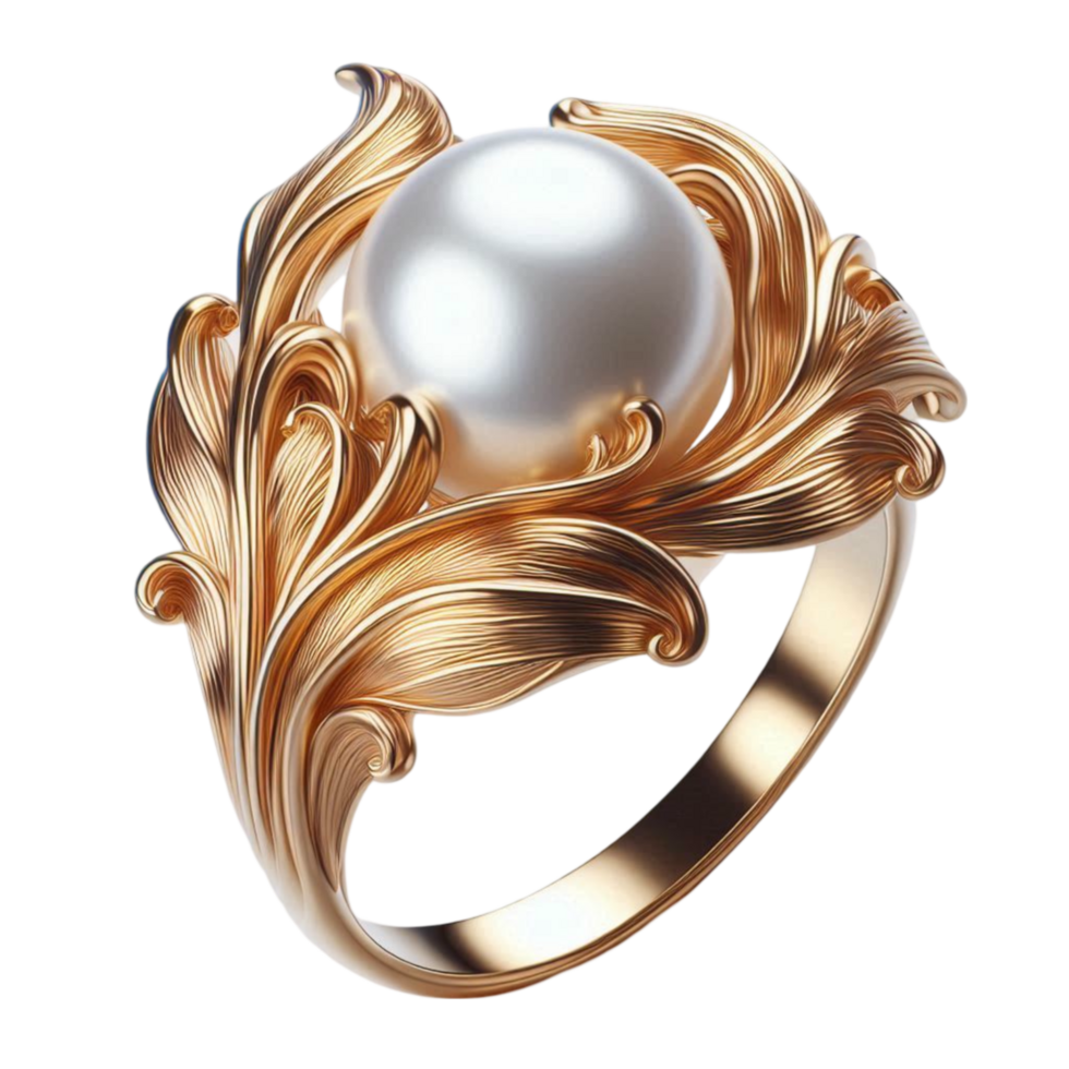 Elegant Pearl Ring png