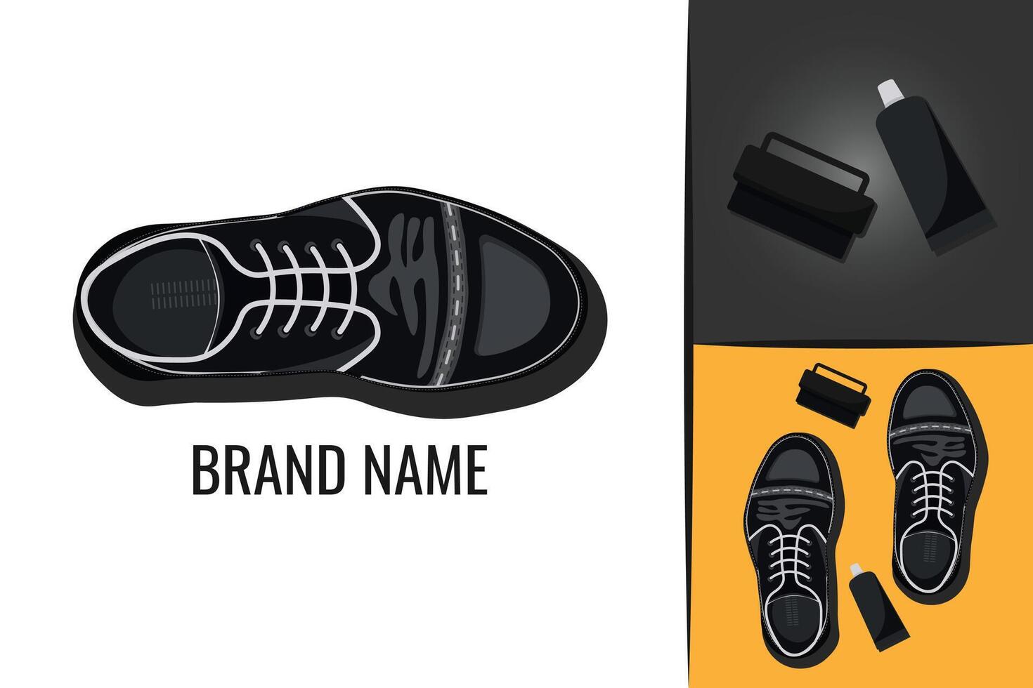 Elegant man shoes logo. Men shoe footwear logotype. Man boots logo vector