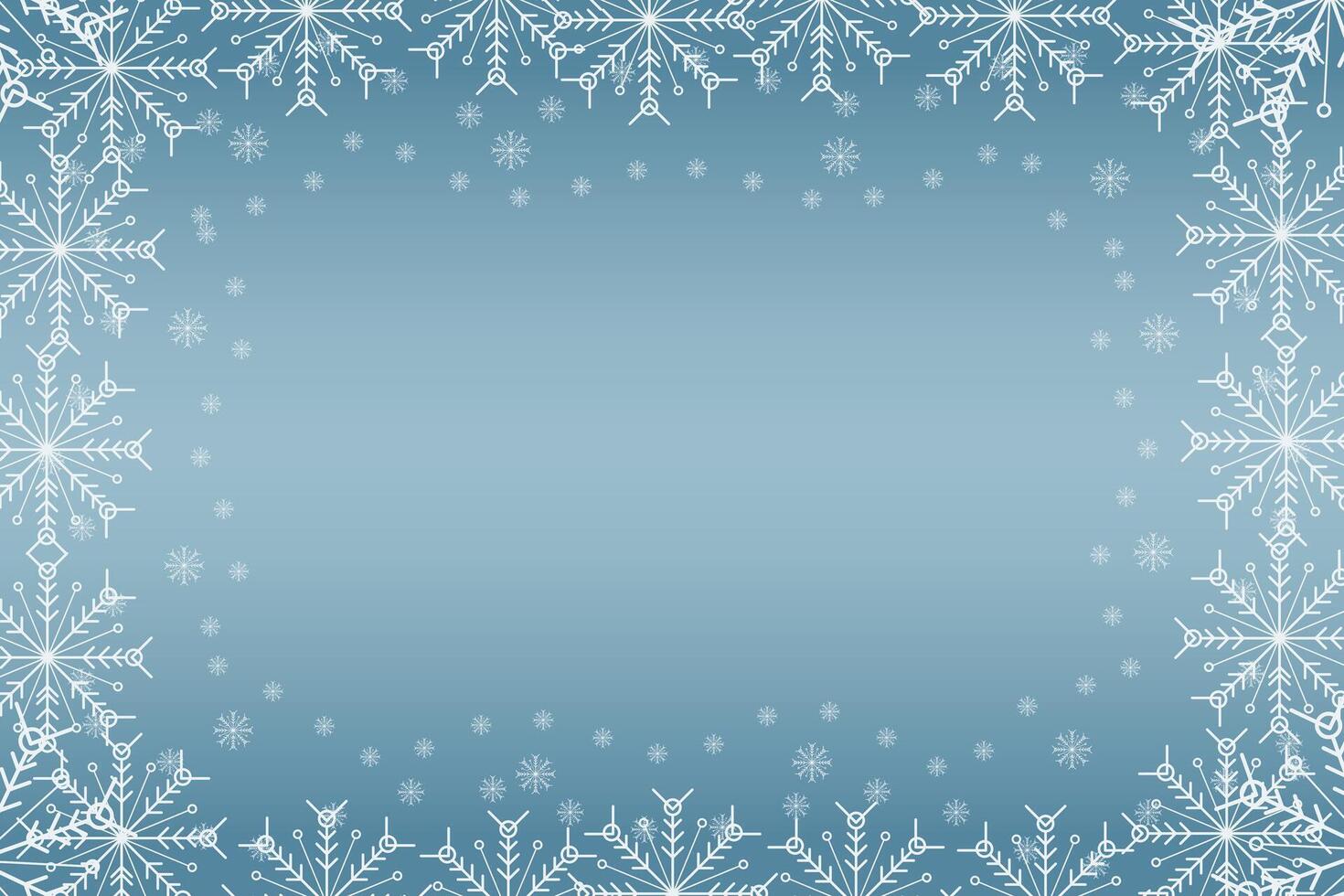 Winter snows frames. Christmas Snowflake border. Snowy frame frozen background vector