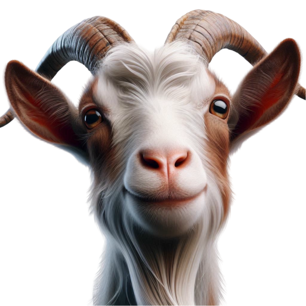 Stylized Goat Face with Long Ears png
