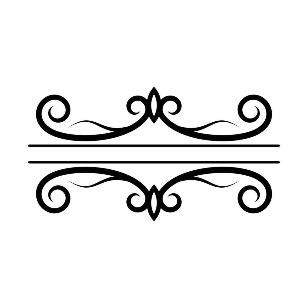 divider frame borders, ornate underline typographical vector