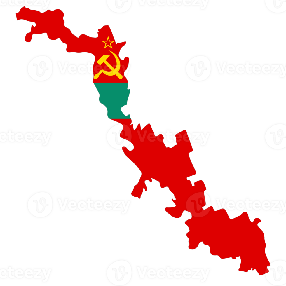 Transnistria flag on the map png