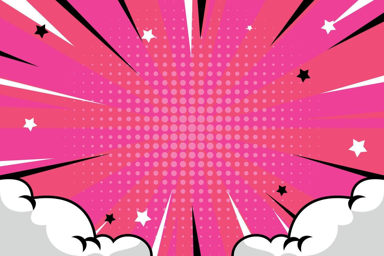 Flat comic style background vector