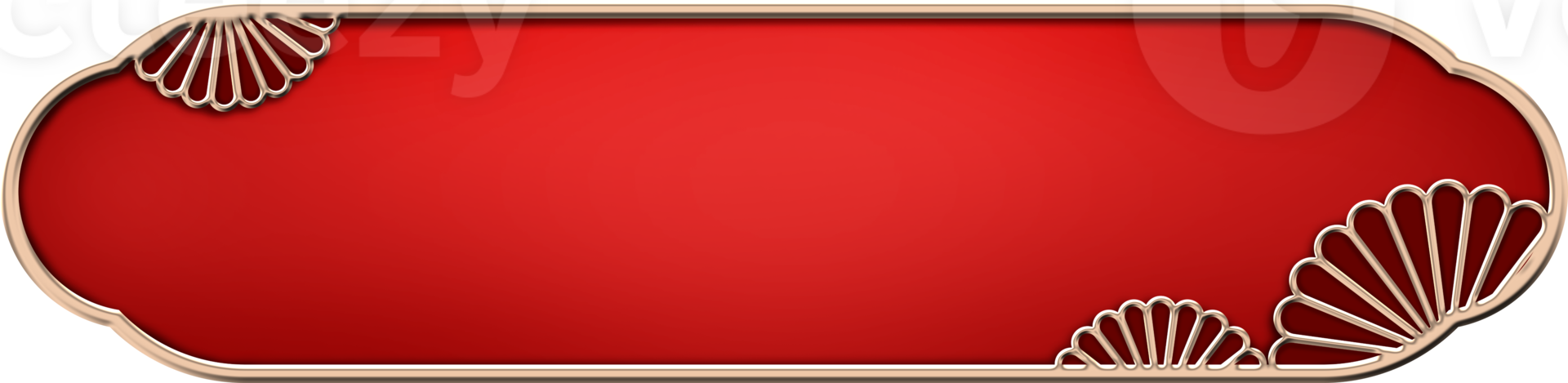 Chinese text box frame, game menu elements, red oblong banners and gold ornate rims. png