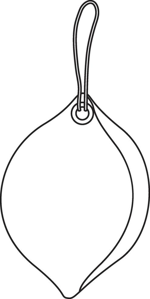 Simple hand drawn illustration lemon tag vector