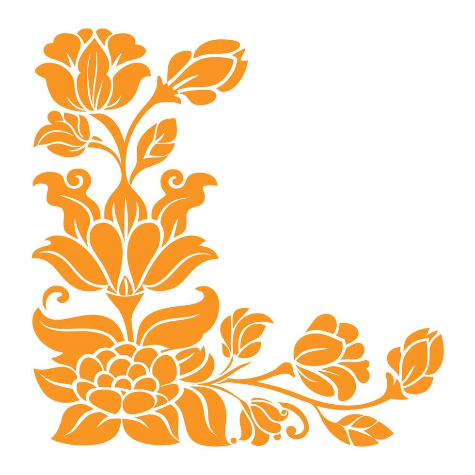Floral coloring elegant artistic botanical line. vector