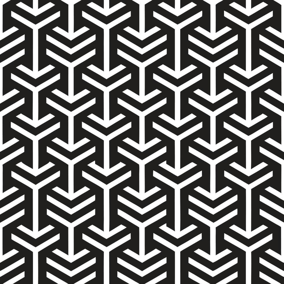 Pattern black and white unique abstract formation illustration contemporary seamless texture. vector
