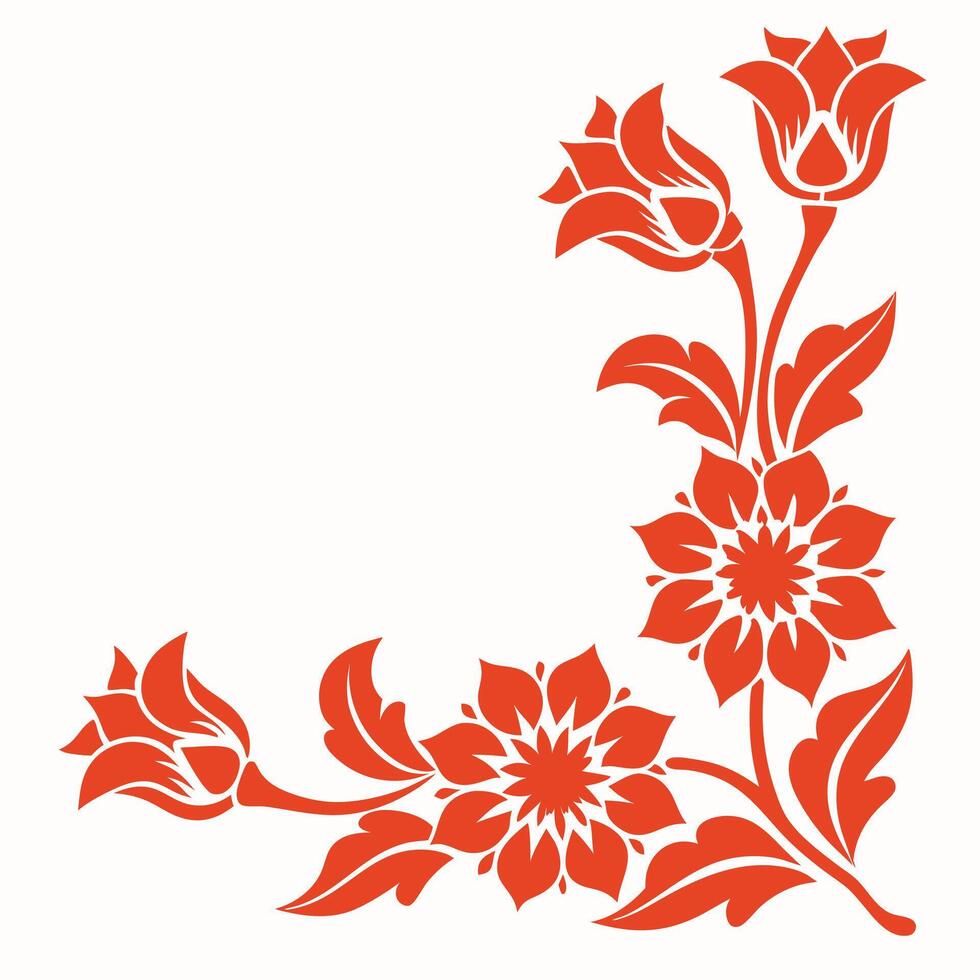 Floral coloring elegant intricate bloom digital. vector