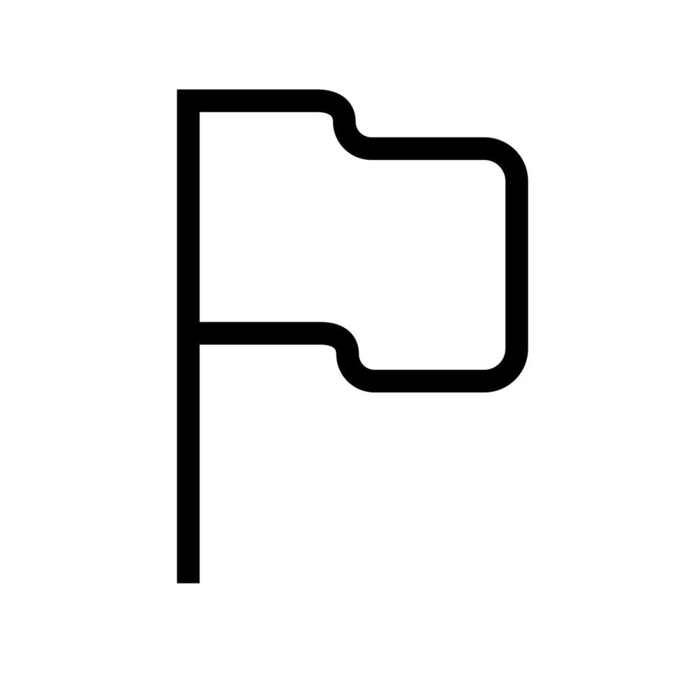 Outline Stroke Flag Icon Design On White Background vector
