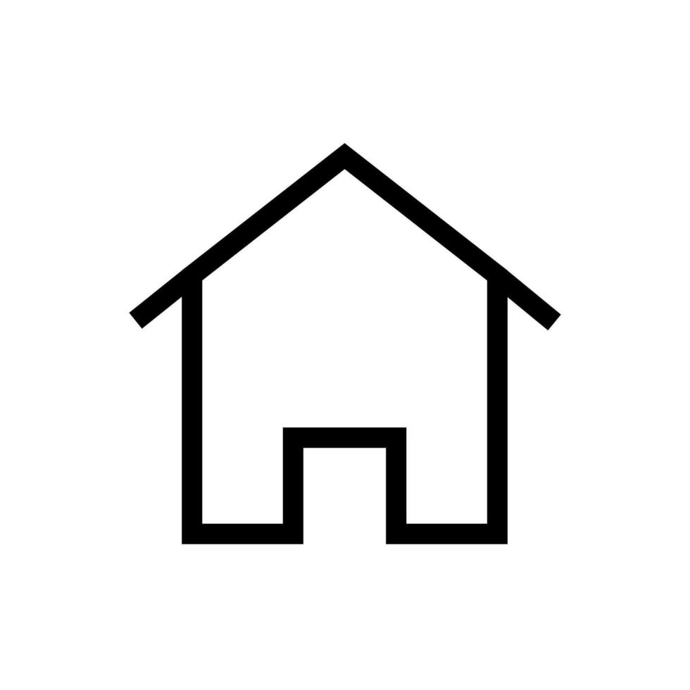 Outline Stroke House Home Icon Design On White Background vector