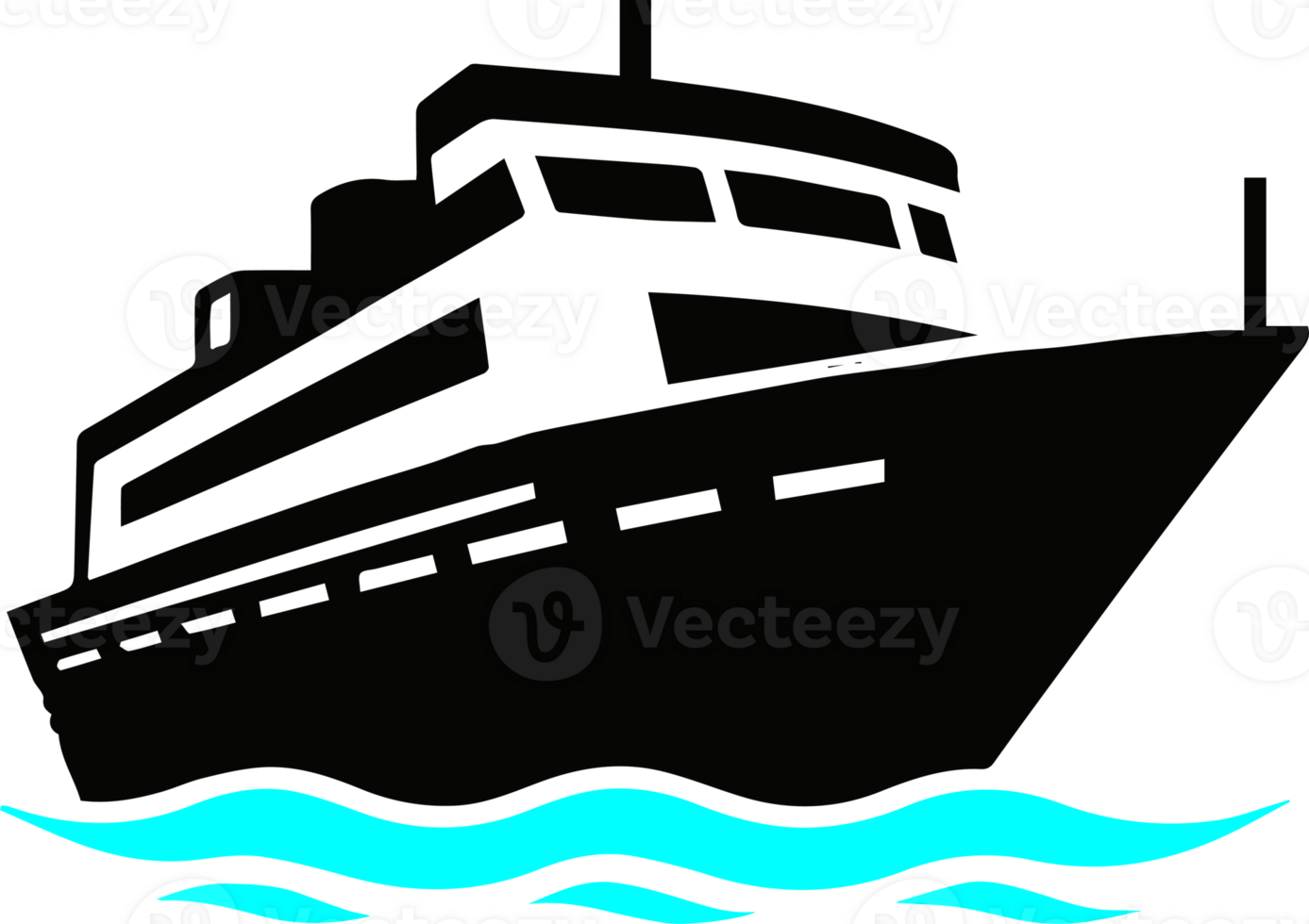 A cruise ship floating in the ocean png