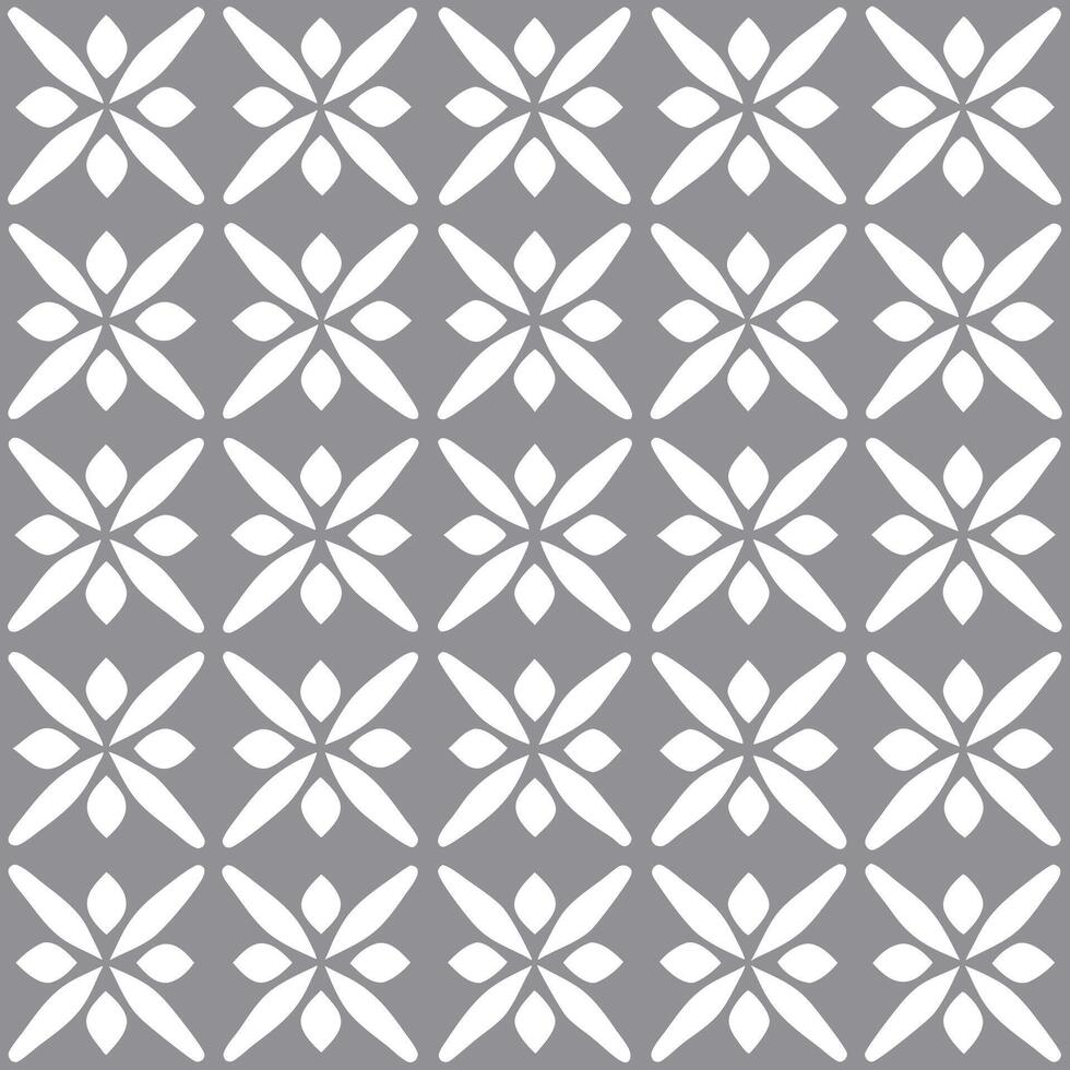Seamless Floral Pattern with White Flowers on Geometric Design vector