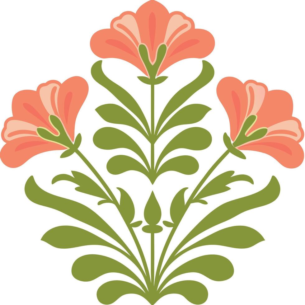 Elegant Black and White Floral Silhouette Illustration vector